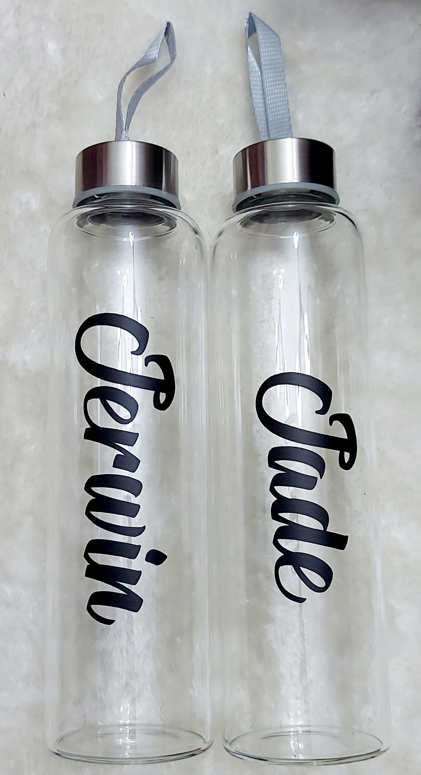 Glass water bottle - Personalized