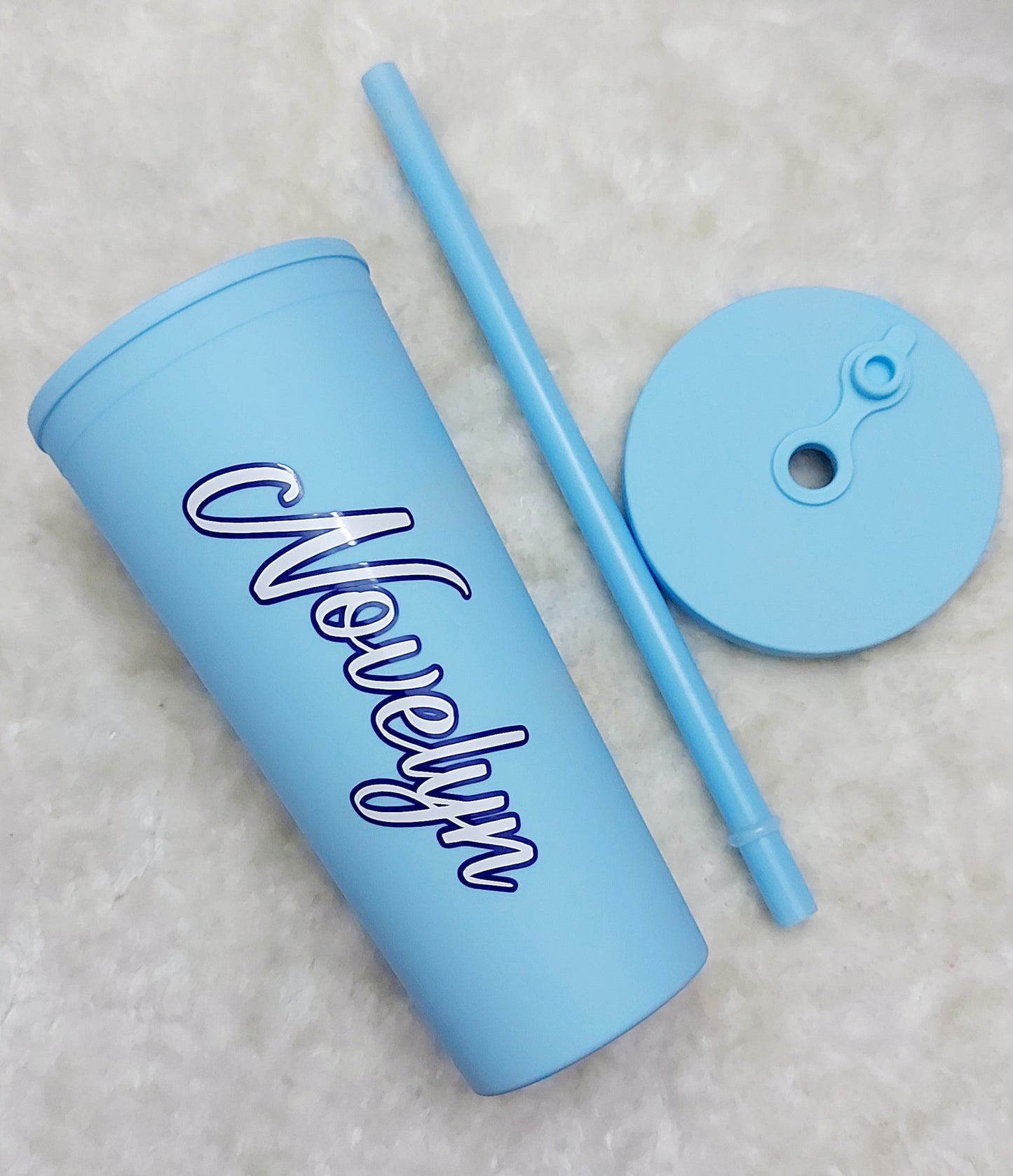 Matte Tumblers with Lid and Straw